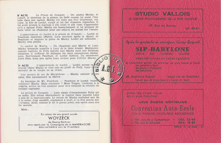 Les programmes de Théatre de l\